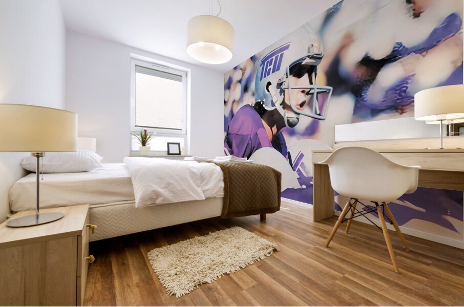 TCU Throwback 70s Football Art Mural print