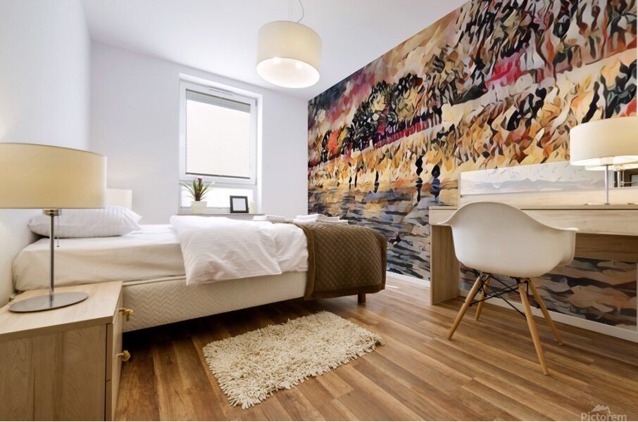 The Banks of the Seine 4 Mural print