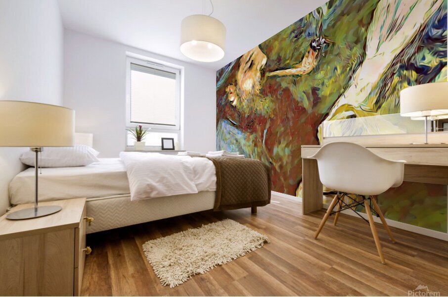 Renoir painting Claude Monet Reading imp Mural print