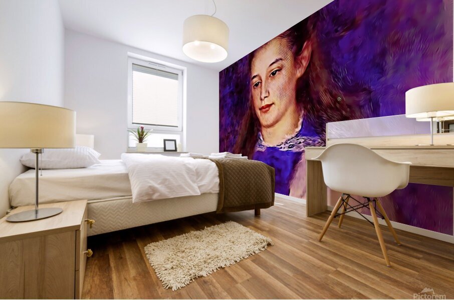 renoir portrait of therese dig Mural print