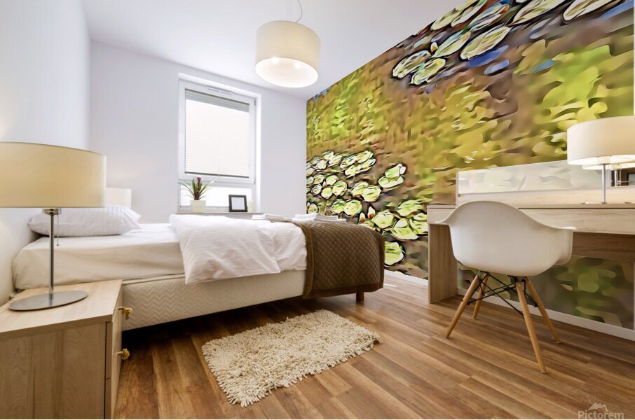 Lilies by Monet digitized2 Mural print