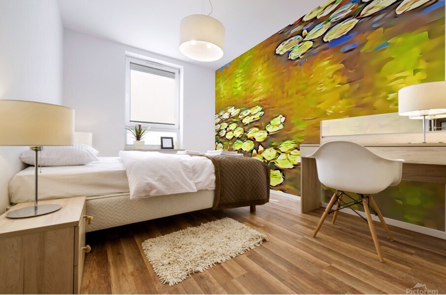 Lilies by Monet digitized Mural print