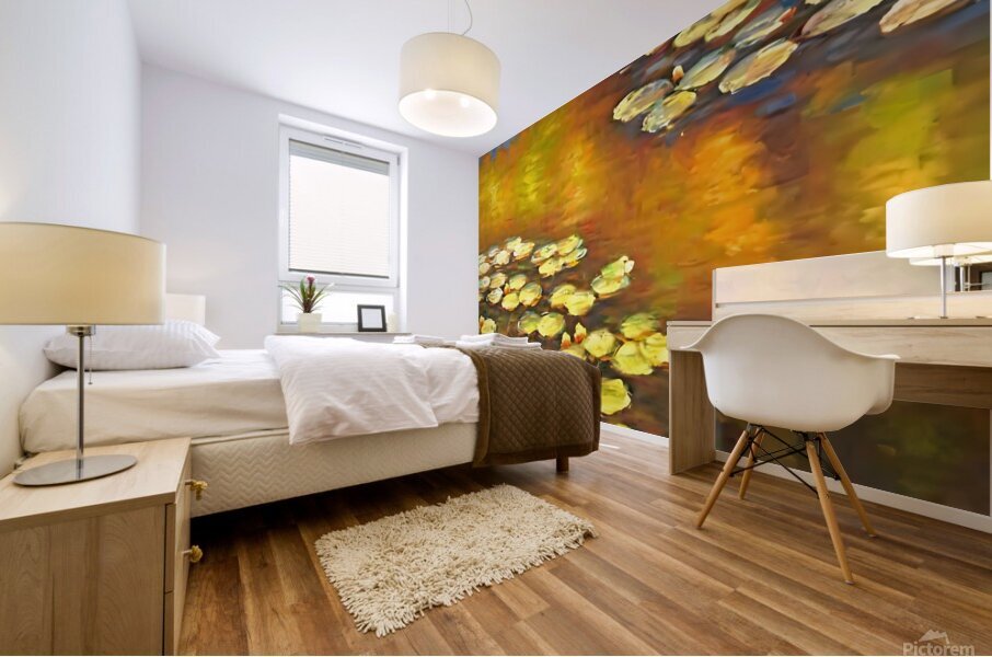 Lilies by Monet Mural print
