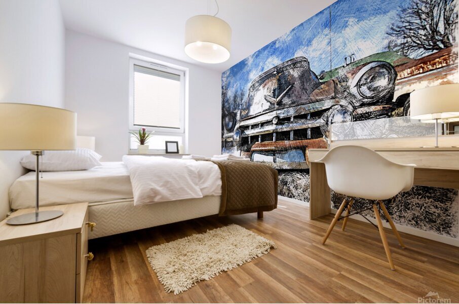 Caddy Sketch Mural print