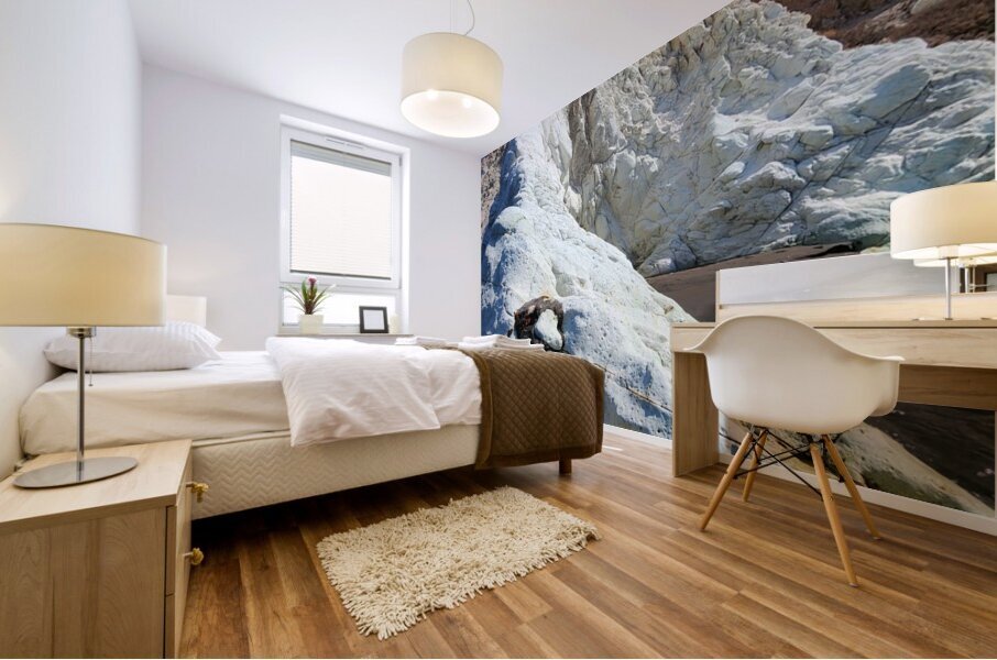 White Beach Santorini Mural print