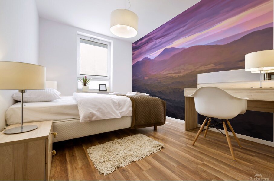 Blue Ridge Parkway Rainbow of Abstract Colors Mural print