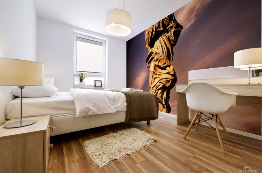 Czech Cesky Krumlov Square Statue Mural print