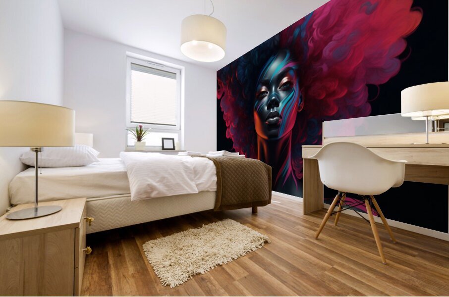 Midnight Red Mural print