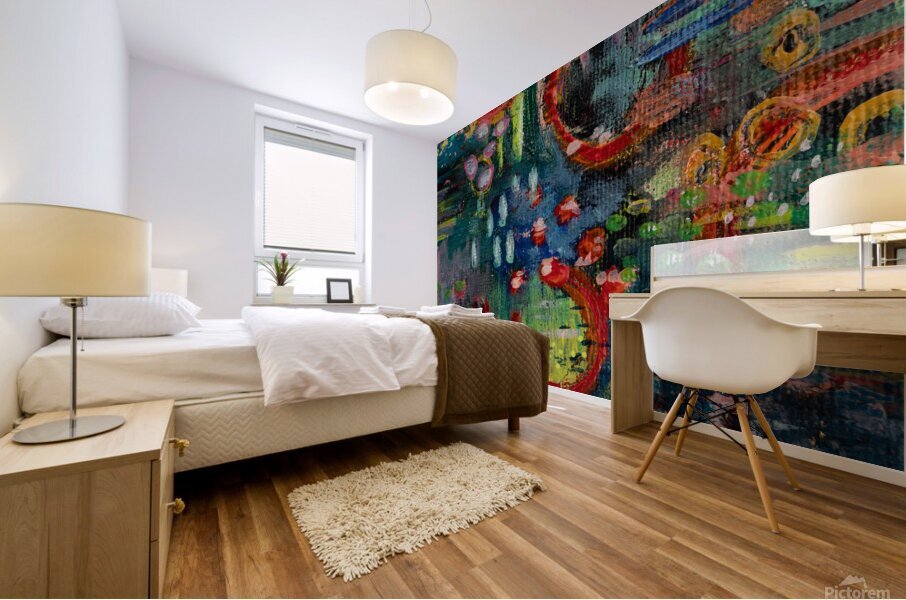 Outer Space Obstacle Course Mural print