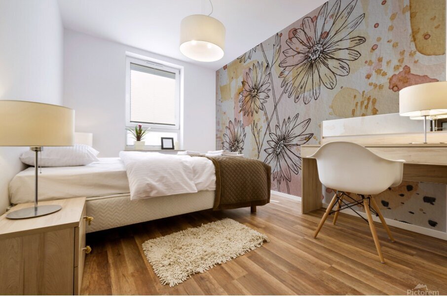 Bouquet of Daisies Mural print