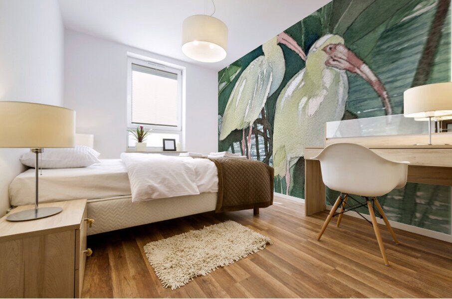 Florida Ibis Birds Mural print