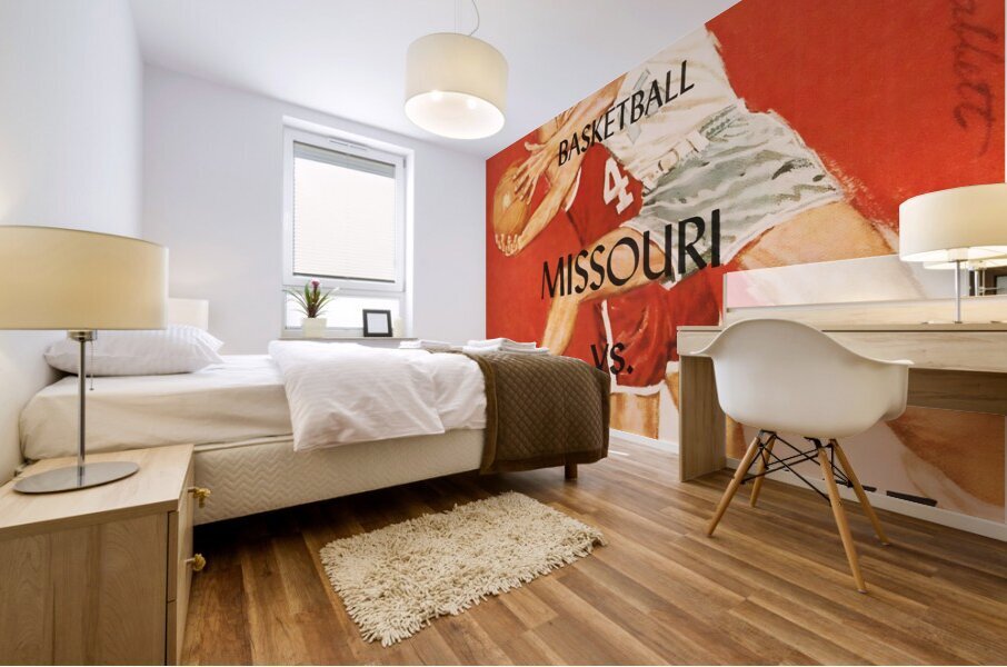 1962 Missouri vs. Oklahoma State Basketball Program Art Mural print