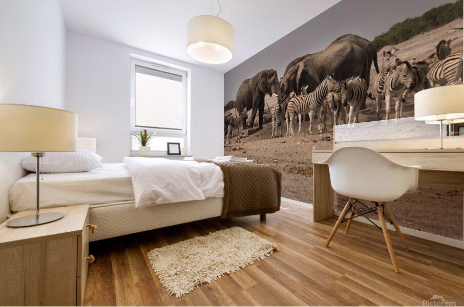 Natures Waterhole Clash Mural print