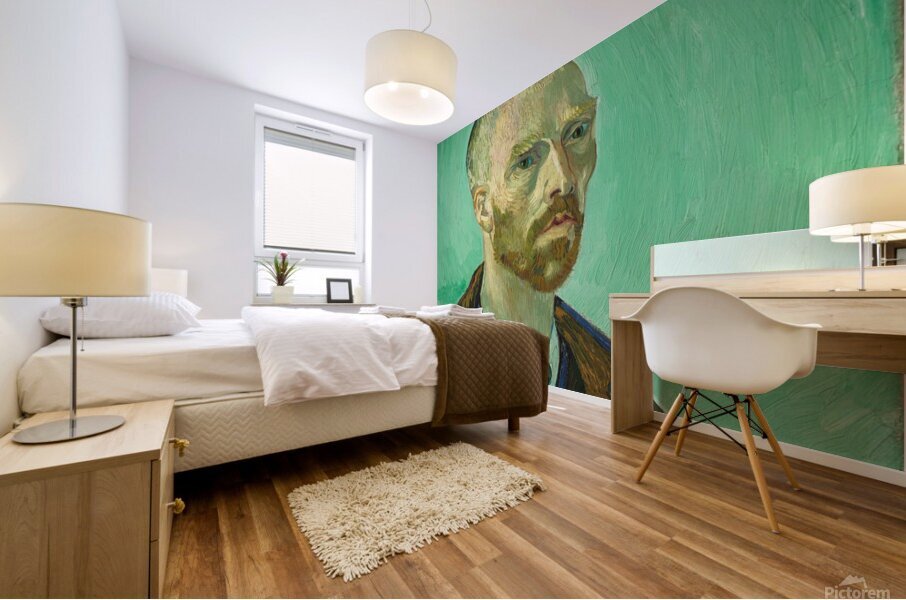 Van Gogh self portrait dedicated to Gauguin Mural print