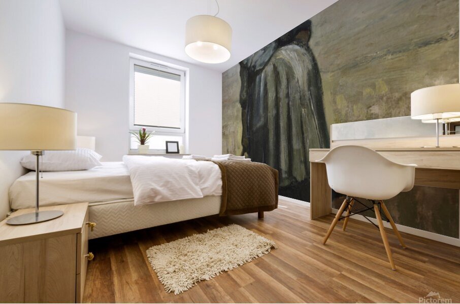 Vincent van Gogh   Peasant woman digging Mural print