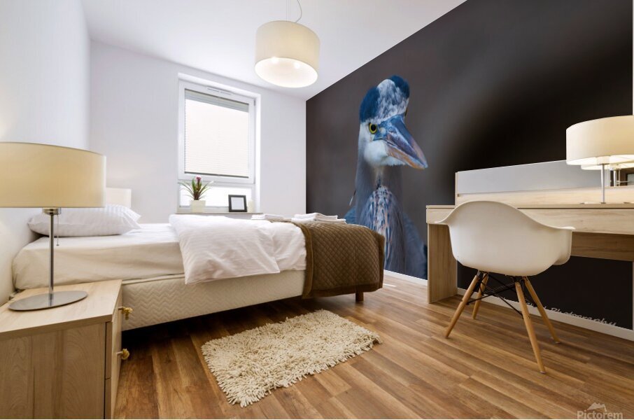 Great Blue Heron - Grumpy Heron Mural print