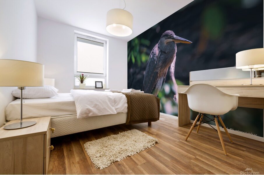 Great Blue Heron - Inner Peace Mural print