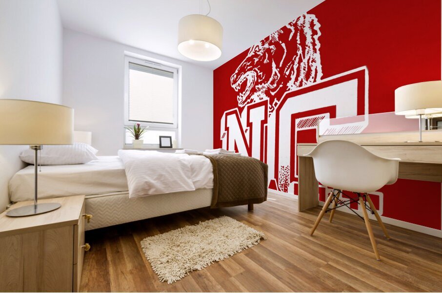 Vintage NC State Art Mural print