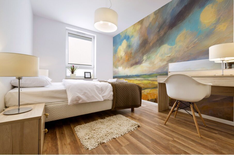 Beautiful Prairie Skies Mural print