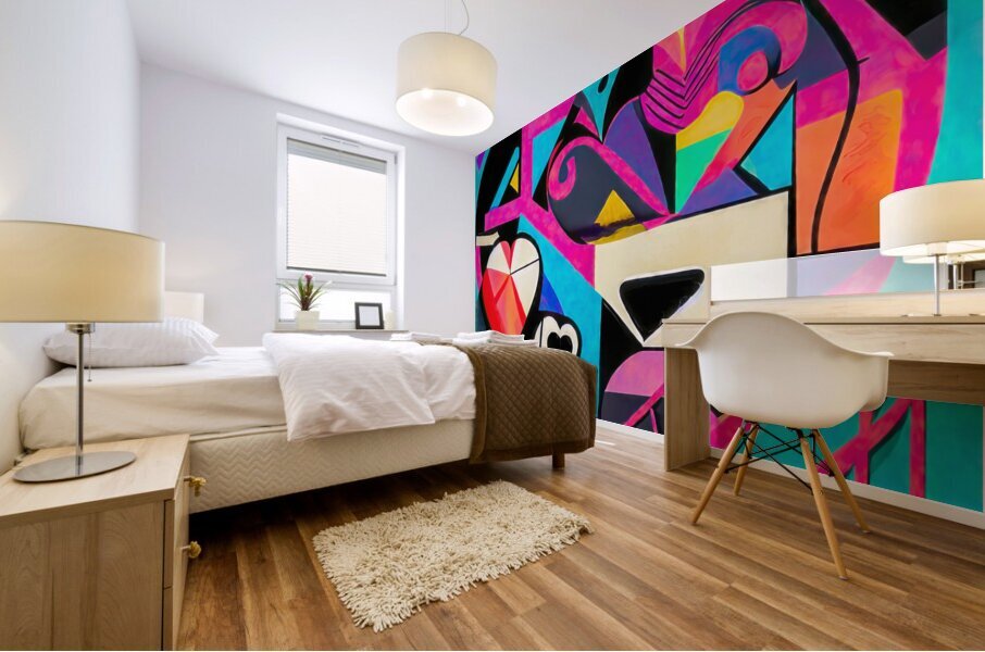 Hearts in a Heart  Mural print