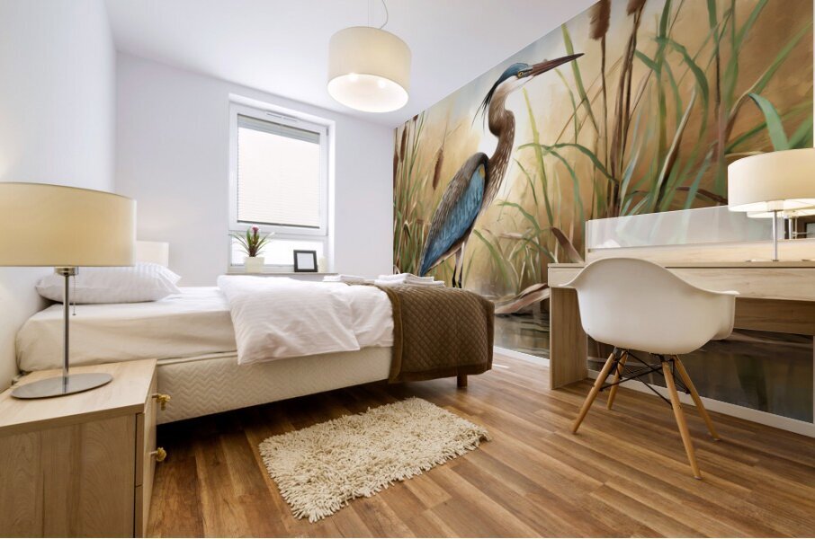 Heron in His Happy Place Impression murale