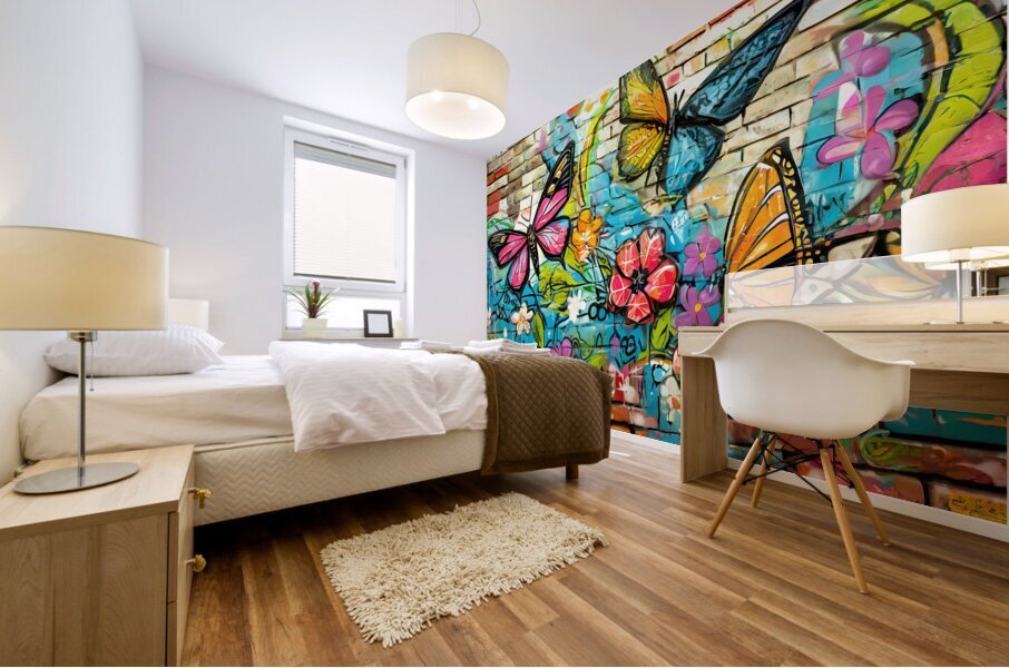 Graffiti for a Mural Mural print