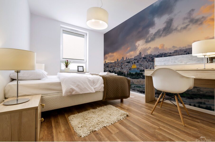 Panorama of Jerusalem Mural print