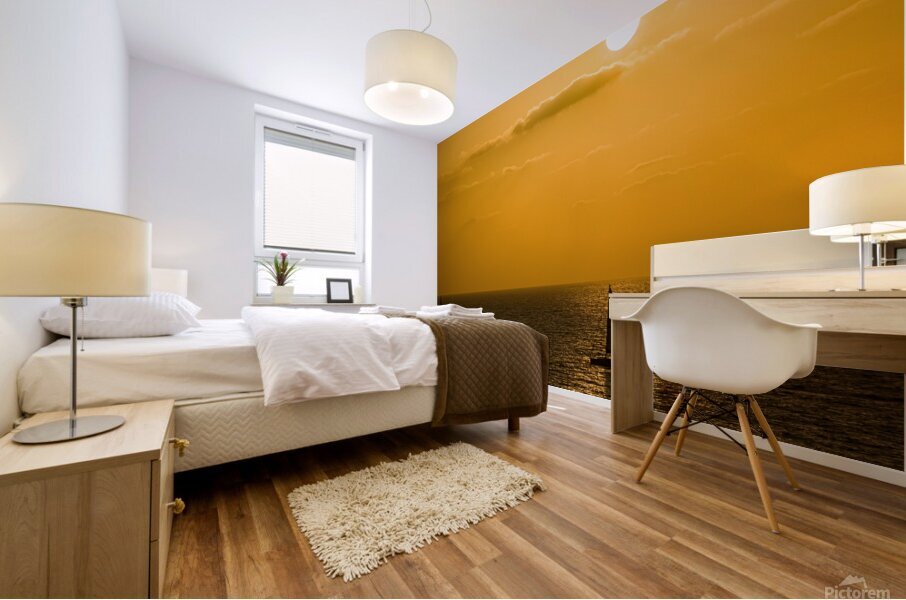 Sunset at the beach Mural print