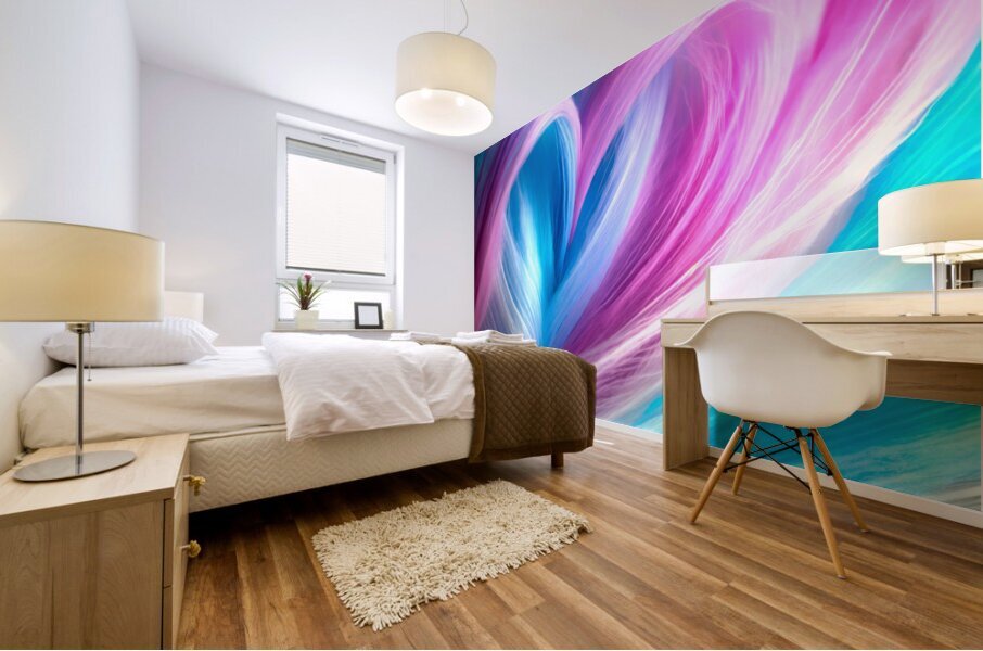 Pink Heart for Valentines Day Mural print