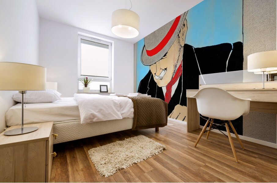 Man Purchasing Tickets for Ohio State Game Mural print