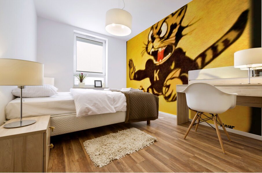 Fort Hays State College Tiger Art Mural print