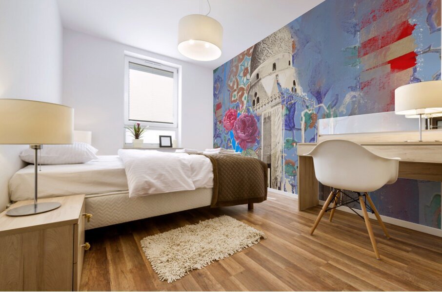 Egyptian Architectural Grandeur Mural print