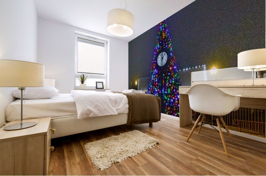 Christmas In The Valley 4- The Clock Mural print