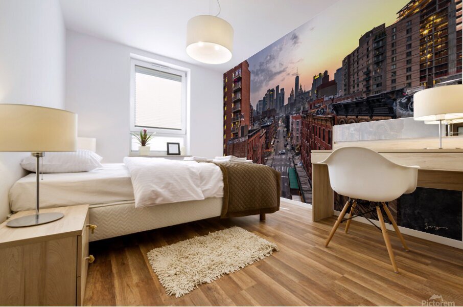 Big City Vibes - New York City Skyline During Sunset Art Mural print