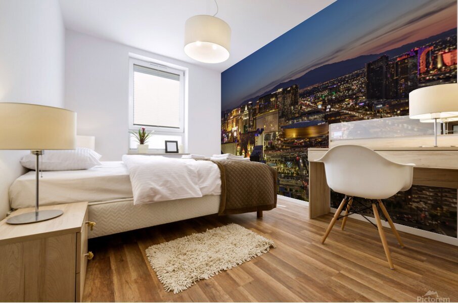 Las Vegas UKnighted - Art For Walls with Las Vegas Skyline With Strip View Mural print