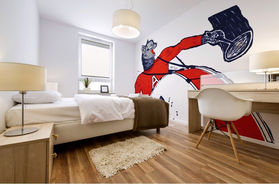 Vintage Arizona Wildcat Band Cartoon Art Mural print