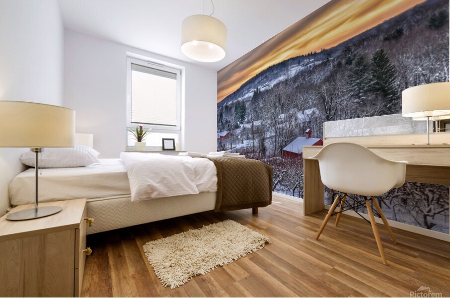 G06 Belltown Orchards Under Snow Mural print