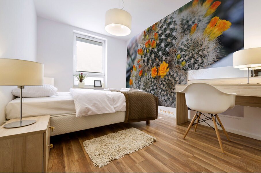 DES FLEURS SUR UN LIT D EPINES Mural print