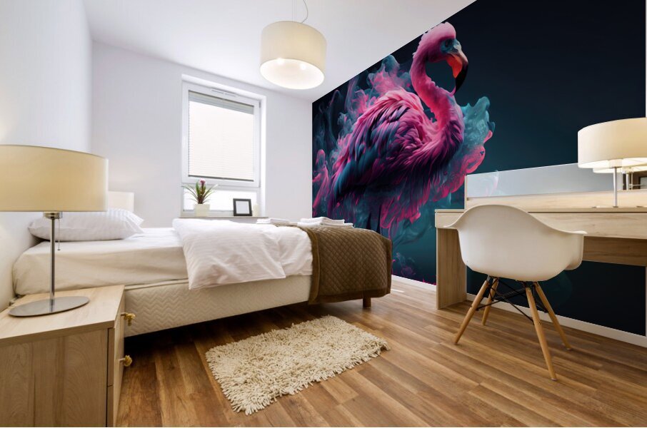 Florissant Flamingo Mural print