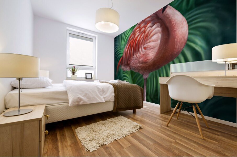 Flamingo  Queen Mural print