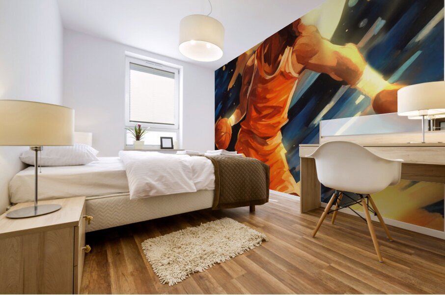Out of This World Basketball Player Mural print
