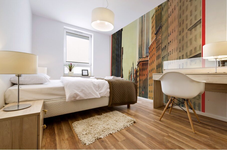 vintage fifth avenue new york poster Mural print