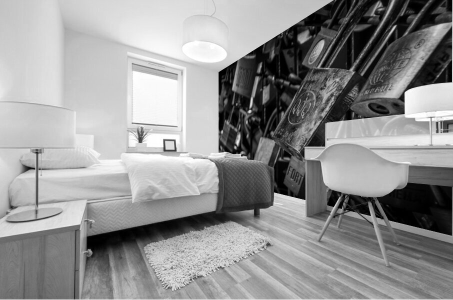 locks on the pont des arts bridge  panoramic 2444 Mural print