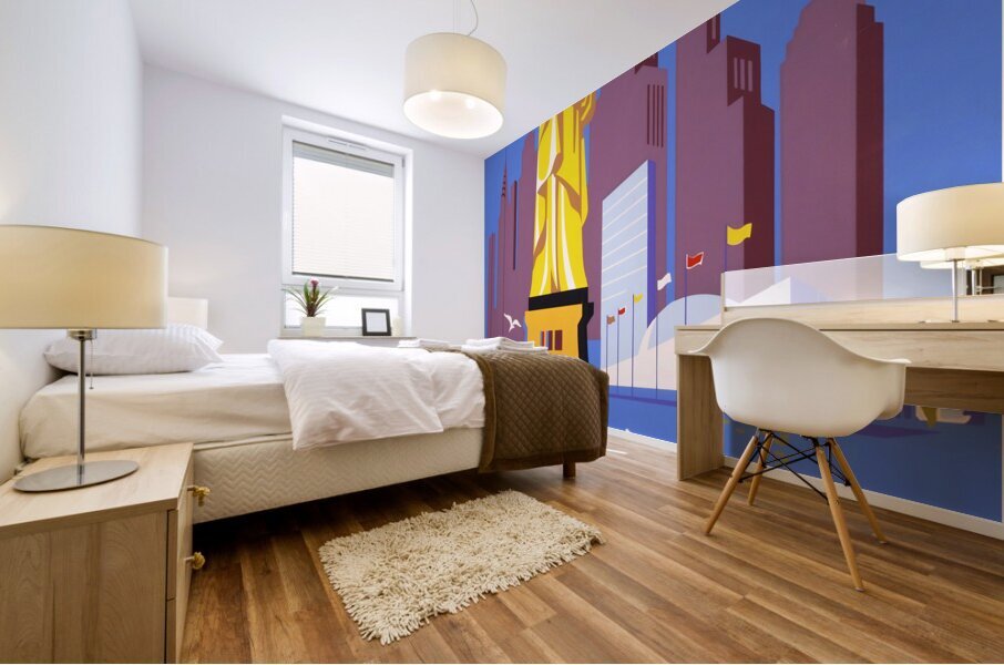 vintage new york travel poster art Mural print