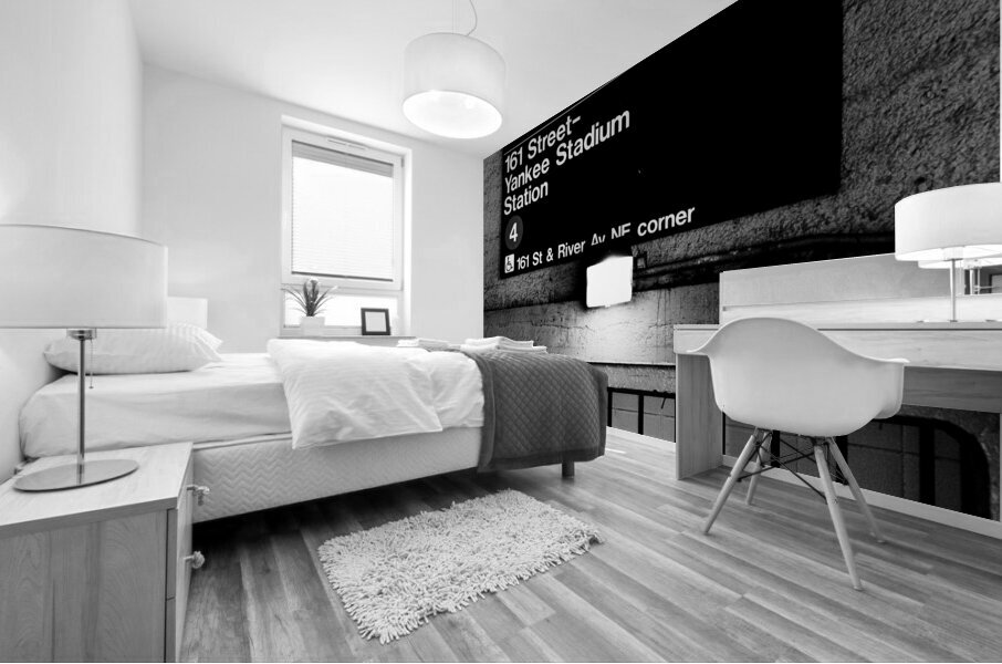 yankee stadium 4 train 161st  square 1449 Four 13 Mural print