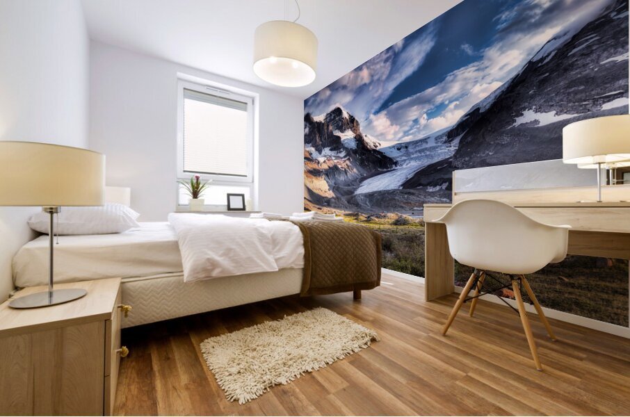 Frozen Splendor: From the Toe of Athabasca Glacier Mural print