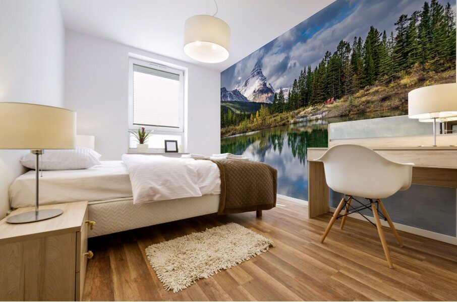Silverhorn Creek Red Chairs Mural print