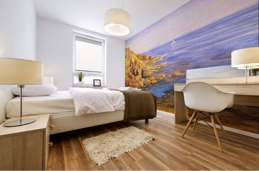 A cliff near the ocean Mural print