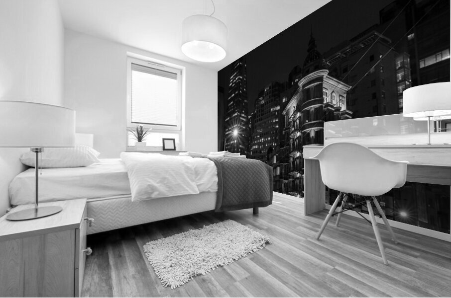 kearny at columbus ave night  vertical 2887 Kearn Mural print