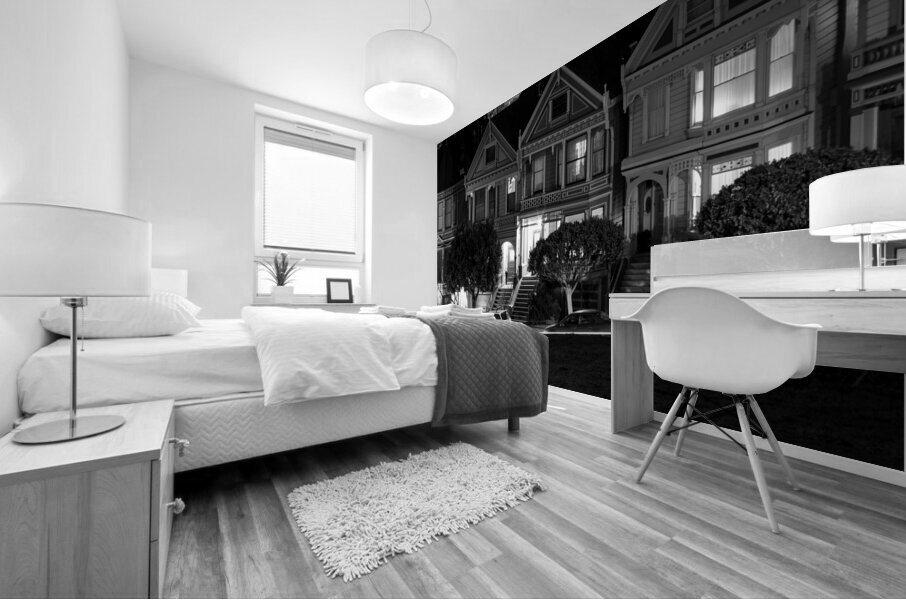 painted ladies full house night  vertical 2773 La Mural print